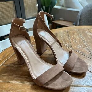 a new day Tan Block Heel Sandals
